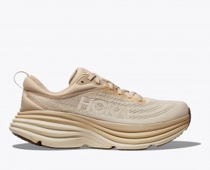 Beige HOKA Bondi 8 Men's Running Shoes | 7612859-MI