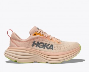 Beige HOKA Bondi 8 Women's Running Shoes | 8724095-VP