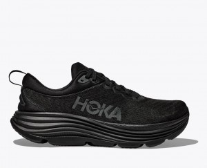 Black HOKA Gaviota 5 Men's Running Shoes | 8013725-WQ