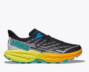 Black / Grey / Orange HOKA Speedgoat 5 Men's Trail Running Shoes | 8267035-UI