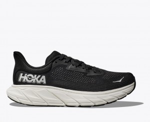 Black / White HOKA Arahi 7 Women's Running Shoes | 9176042-XQ