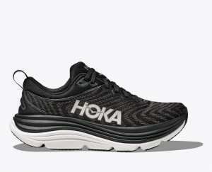 Black / White HOKA Gaviota 5 Men's Running Shoes | 7428931-EY