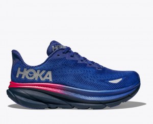 Blue HOKA Clifton 9 GTX Women's Running Shoes | 6018345-YQ