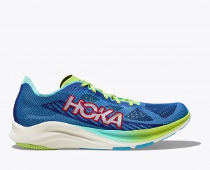 Blue / Green HOKA Cielo Road Men's Running Shoes | 6912403-EQ