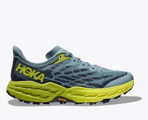 Blue / Green / Black HOKA Speedgoat 5 Men's Trail Running Shoes | 6872530-SB