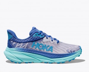 Blue / Grey HOKA Challenger 7 Women's Trail Running Shoes | 7356948-NY