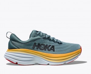 Dark Blue / Yellow HOKA Bondi 8 Men's Running Shoes | 6805247-PI