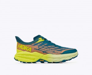 Dark Green / Orange HOKA Speedgoat 5 Men's Trail Running Shoes | 3714985-MB