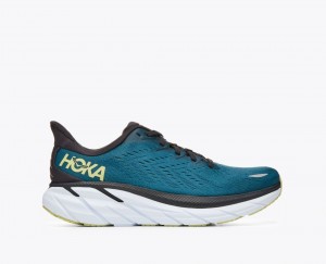 Dark Turquoise / Black HOKA Clifton 8 Men's Running Shoes | 2097541-NX