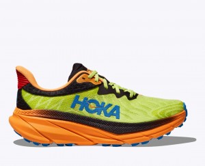 Green / Black / Orange HOKA Challenger 7 Men's Trail Running Shoes | 7826013-CE