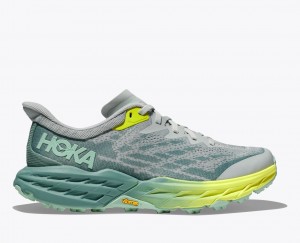 Green / Grey HOKA Speedgoat 5 Women's Trail Running Shoes | 3047561-HM