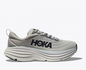 Grey HOKA Bondi 8 Men's Running Shoes | 4290137-UJ