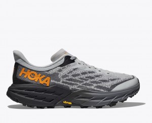 Grey / Black HOKA Speedgoat 5 Men's Trail Running Shoes | 4065721-JI