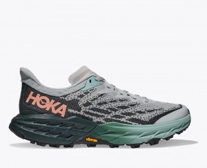 Grey / Black HOKA Speedgoat 5 Women's Trail Running Shoes | 1892730-KJ