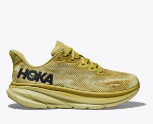 Khaki HOKA Clifton 9 Women's Running Shoes | 4517286-KS