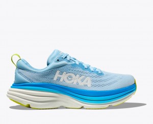 Light Blue HOKA Bondi 8 Men's Running Shoes | 3765249-QC