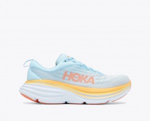 Light Blue HOKA Bondi 8 Women's Running Shoes | 1695370-GE