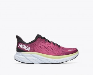 Light Burgundy HOKA Clifton 8 Women's Running Shoes | 7581320-AK