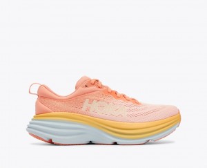 Light Coral HOKA Bondi 8 Women's Running Shoes | 2410369-CM