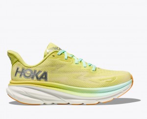 Light Green HOKA Clifton 9 Women's Running Shoes | 8971402-ZD