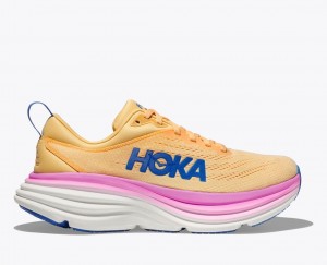 Light Orange / Pink HOKA Bondi 8 Women's Running Shoes | 4968107-BE