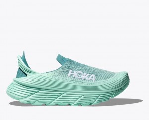 Mint HOKA Restore TC Men's Walking Shoes | 4158673-CX