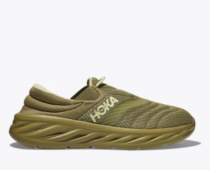 Olive HOKA Ora Recovery 2 Men's Slip On Shoes | 2198043-NA