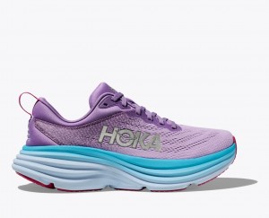 Purple / Blue HOKA Bondi 8 Women's Running Shoes | 0724351-SF