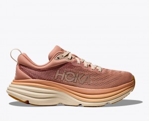 Rose Gold HOKA Bondi 8 Women's Running Shoes | 7482016-CL