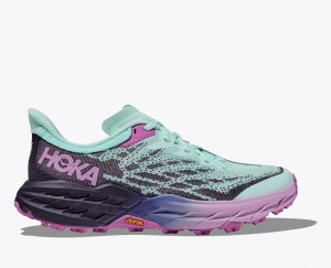 Turquoise / Purple HOKA Speedgoat 5 Women's Trail Running Shoes | 3658902-VT