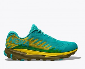 Turquoise / Yellow HOKA Torrent 3 Men's Trail Running Shoes | 5260947-KZ