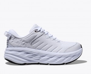 White HOKA Bondi SR Men's Running Shoes | 9314582-FV