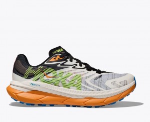 White / Black / Green HOKA Tecton X 2 Men's Trail Running Shoes | 1084562-BY