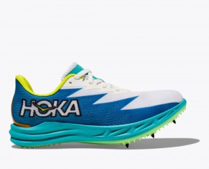 White / Blue HOKA Crescendo MD Women's Track Spikes | 2476098-IR