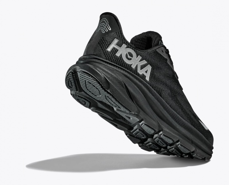 Black HOKA Clifton 9 GTX Men's Running Shoes | 5369847-SB