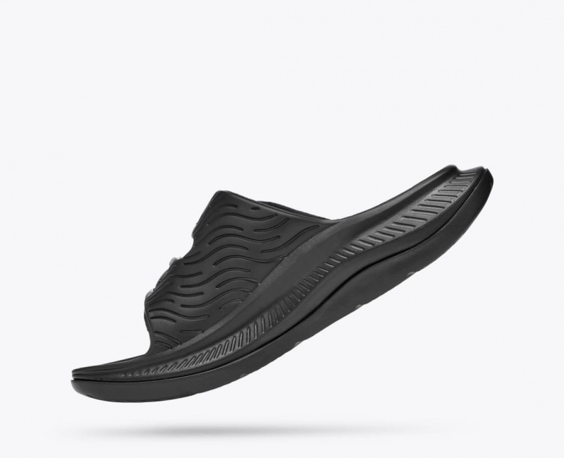 Black HOKA Ora Luxe Men's Slide | 9648517-JH