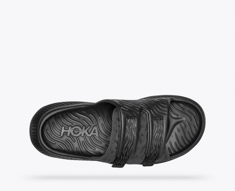 Black HOKA Ora Luxe Men's Slide | 9648517-JH