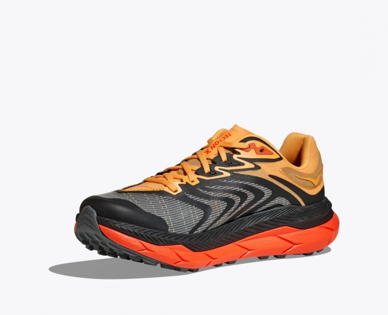 Black / Orange / Red HOKA Tecton X 2 Men's Trail Running Shoes | 7491682-LU