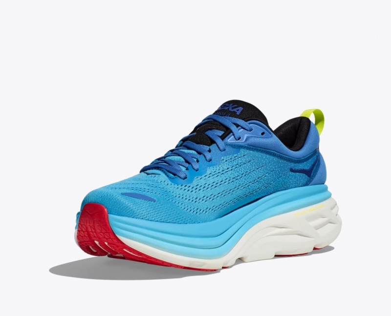 Blue HOKA Bondi 8 Men's Running Shoes | 9540168-LR