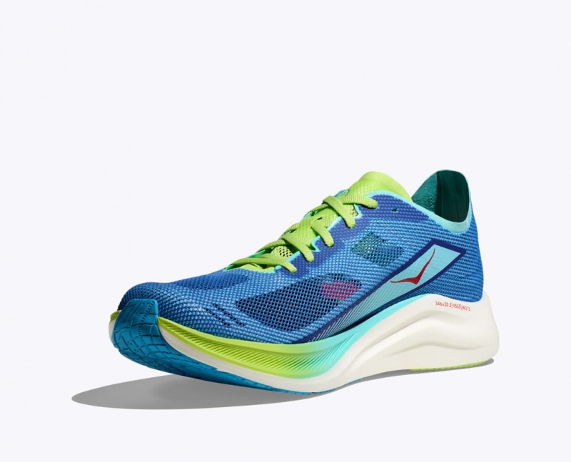 Blue / Green HOKA Cielo Road Men's Running Shoes | 6912403-EQ