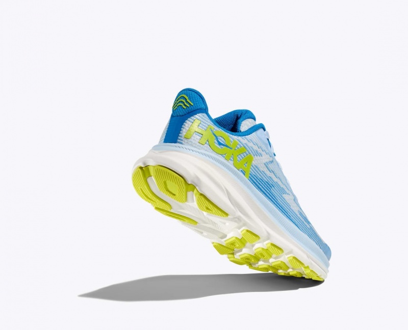 Blue / White HOKA Clifton 9 Kids' Running Shoes | 0196758-QP