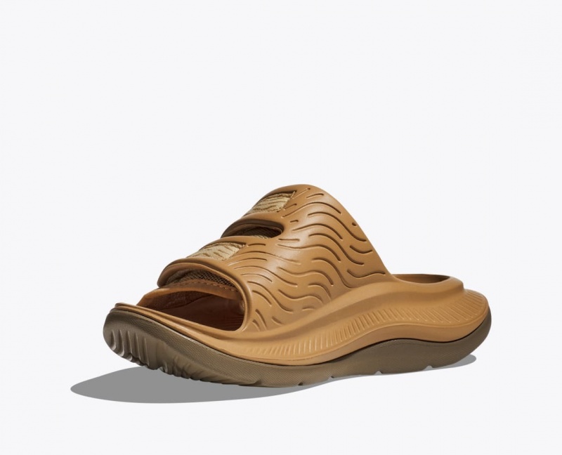 Brown HOKA Ora Luxe Men's Slide | 5801927-VI