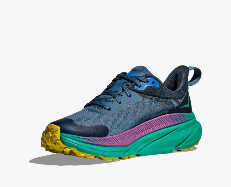 Dark Blue HOKA Challenger 7 GTX Women's Trail Running Shoes | 3280167-EX