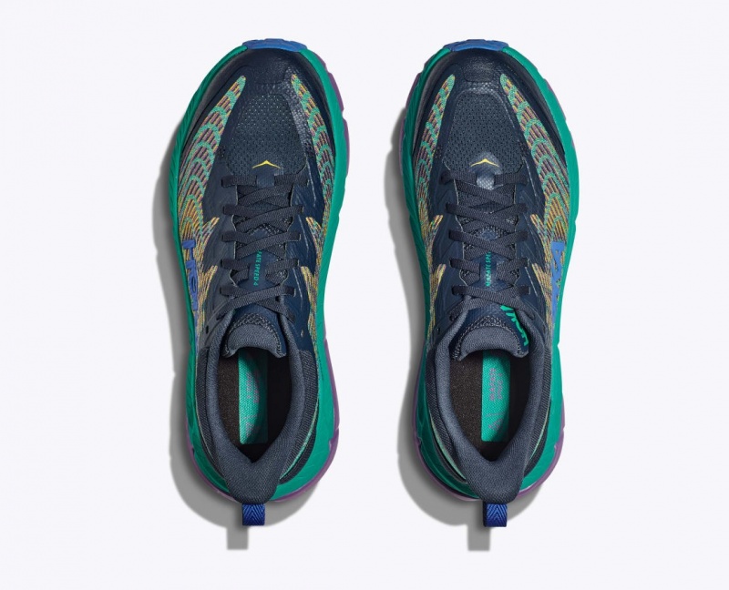 Dark Blue / Green HOKA Mafate Speed 4 Men's Trail Running Shoes | 2617459-FX