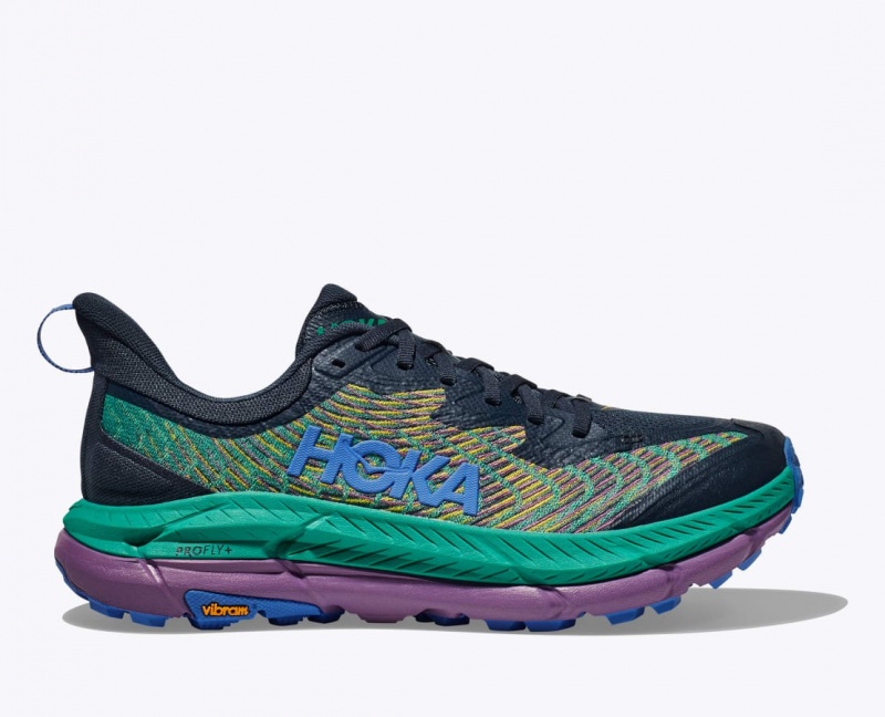 Dark Blue / Green HOKA Mafate Speed 4 Men\'s Trail Running Shoes | 2617459-FX