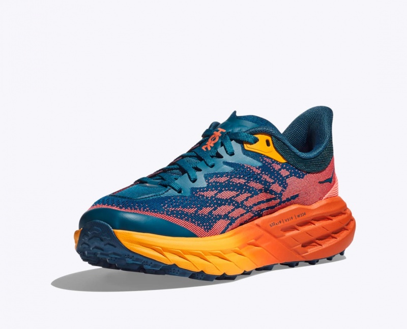 Dark Blue / Orange HOKA Speedgoat 5 Women's Trail Running Shoes | 2395186-GU