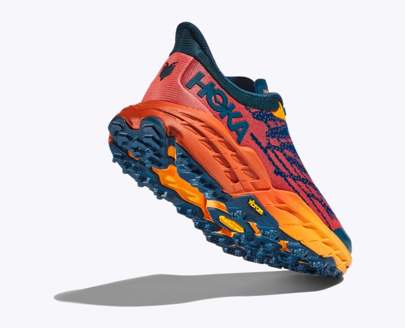 Dark Blue / Orange HOKA Speedgoat 5 Women's Trail Running Shoes | 2395186-GU