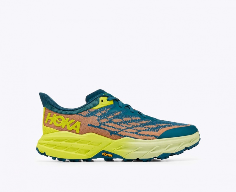 Dark Green / Orange HOKA Speedgoat 5 Men\'s Trail Running Shoes | 3714985-MB