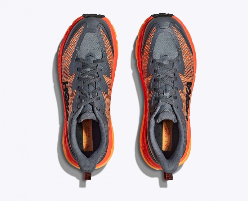 Dark Grey / Orange HOKA Mafate Speed 4 Men's Trail Running Shoes | 3820976-HV