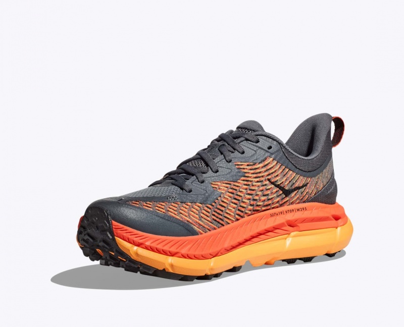 Dark Grey / Orange HOKA Mafate Speed 4 Men's Trail Running Shoes | 3820976-HV